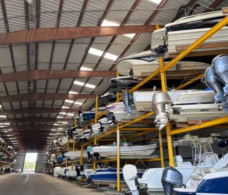warehouse for indoor boat storage near Jordan Lake